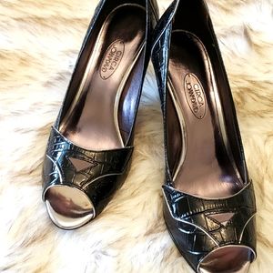 Circa Joan & David black and silver heels size 8